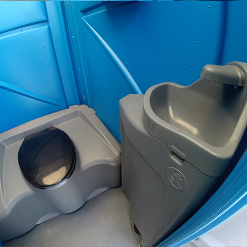 Upgraded Porta Potty With Handwash Sink No Urinal Single